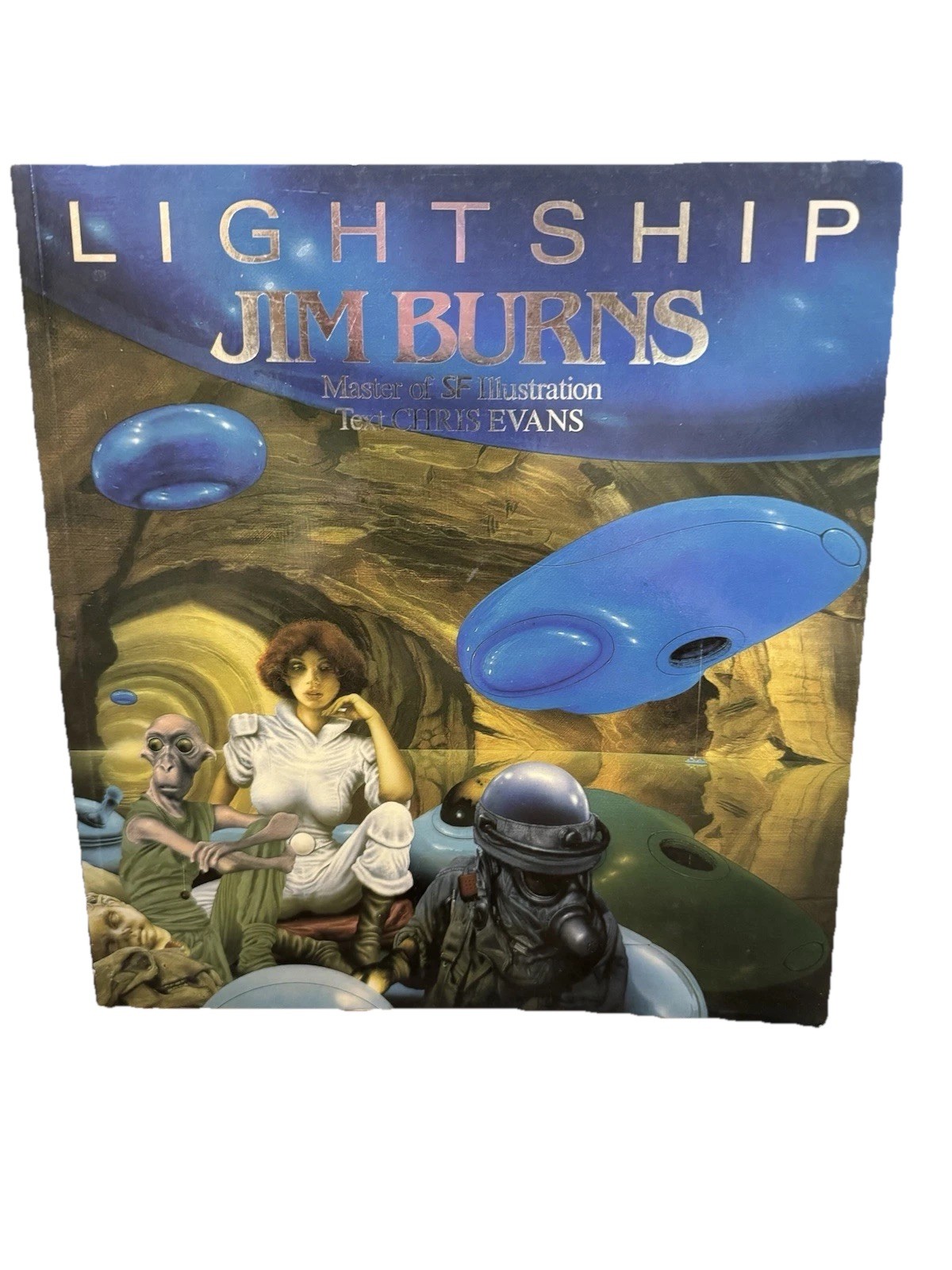 Lightship Jim Burns 1985 Paper Tiger Sci-Fi Art Book Chris Evans Vintage SF Illu