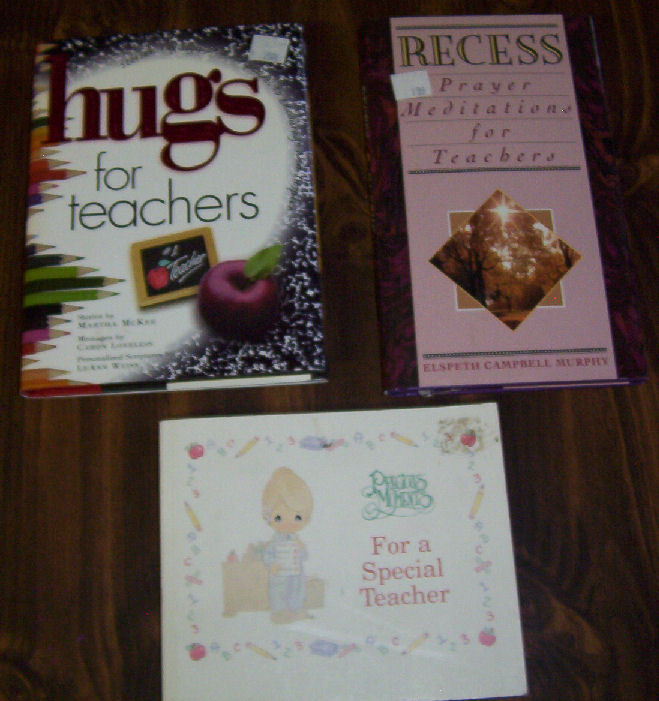ChristianTeachers Gift Books-Recess,Hugs forTeachers,Precious Moments book lot