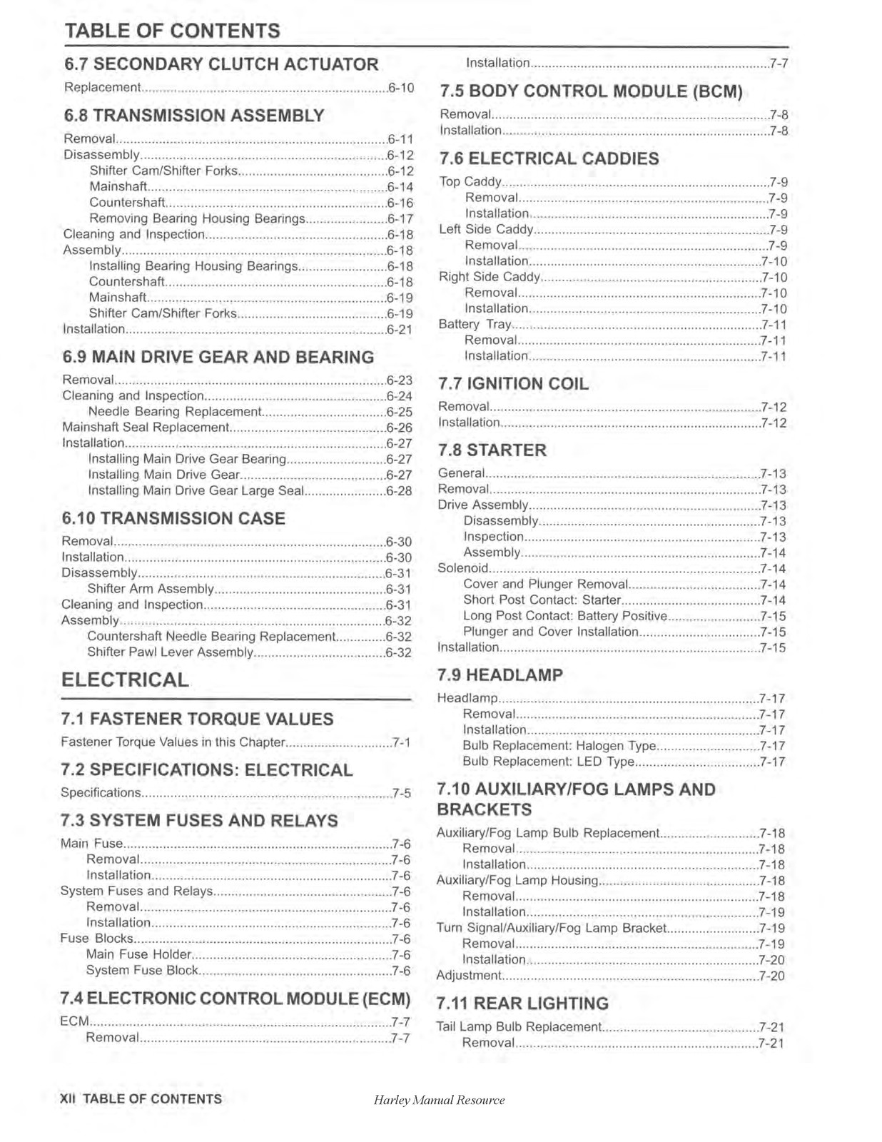 HARLEY-DAVIDSON FLHR FLHX FLHXS FLHTK FLHTCU Touring Service Manual 2014