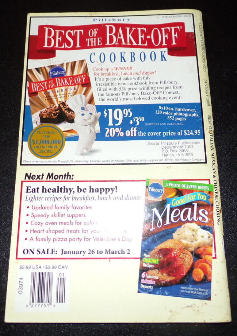 Pillsbury Recipe Cookbooks Booklets 1983 thru 1999 Varied Titles Lot of 6- Good