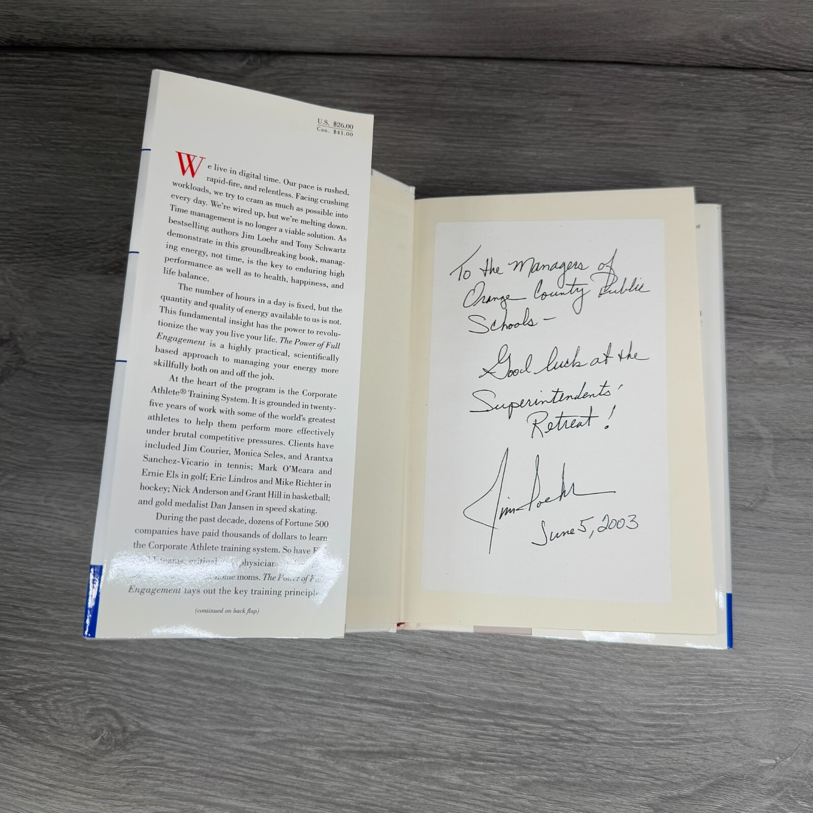 The Power of Full Engagement Jim Loehr & Tony Schwartz Managing Energy Book 2003