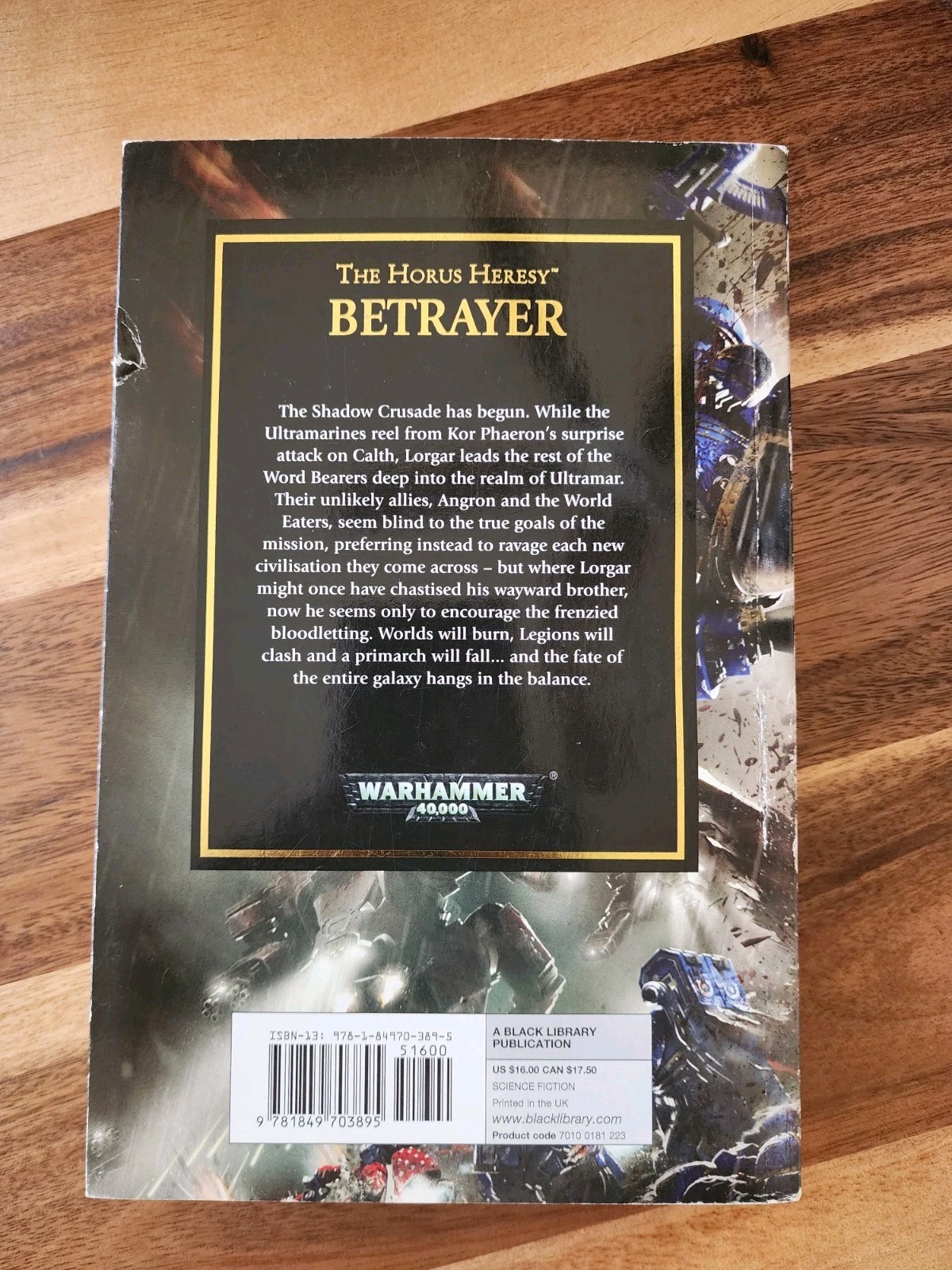 The Horus Heresy: Betrayer – Aaron Dembski-Bowden Trade PB 1st Printing 2013