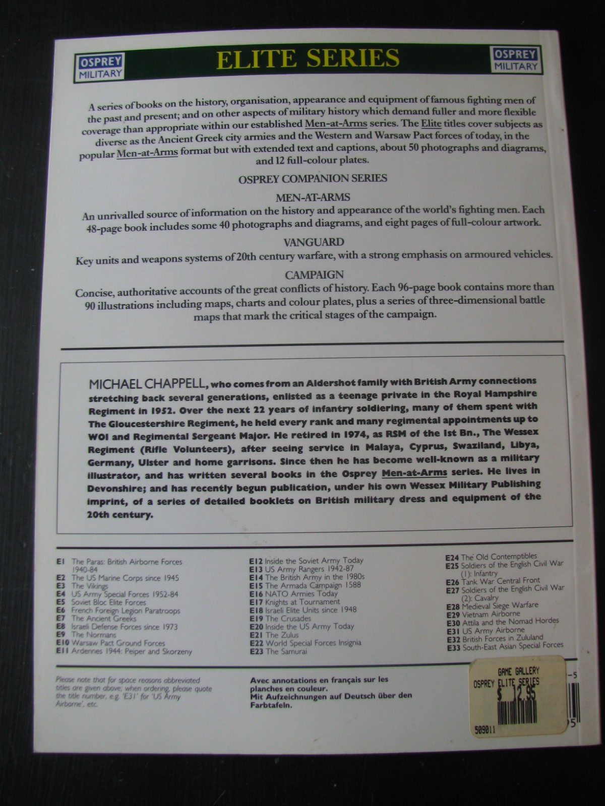 OSPREY ELITE #56 SCOTTISH UNITS OF THE WORLD WARS VG/NN