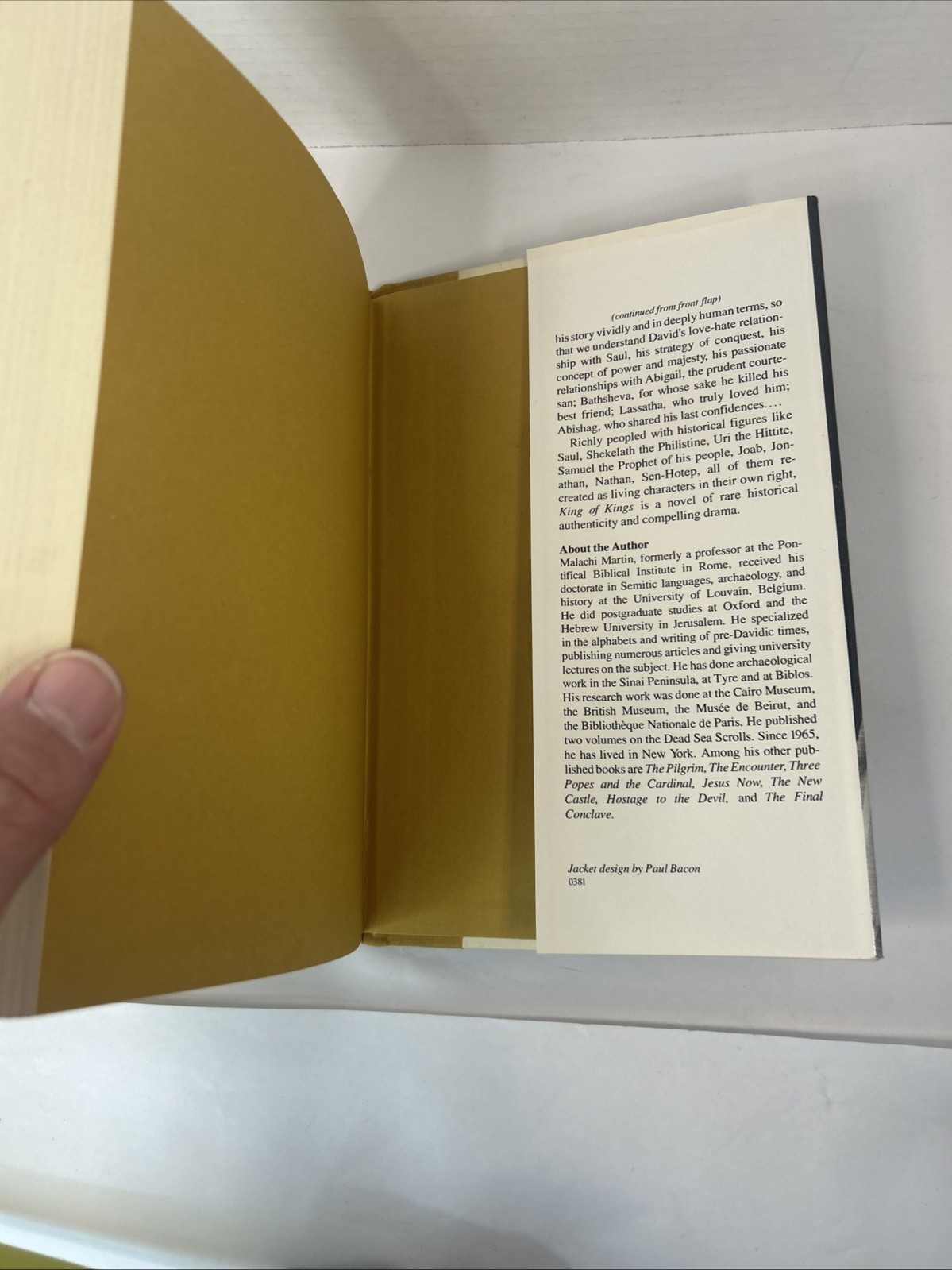 King of Kings : A Novel Of The Life Of David Hardcover Malachi Martin Read
