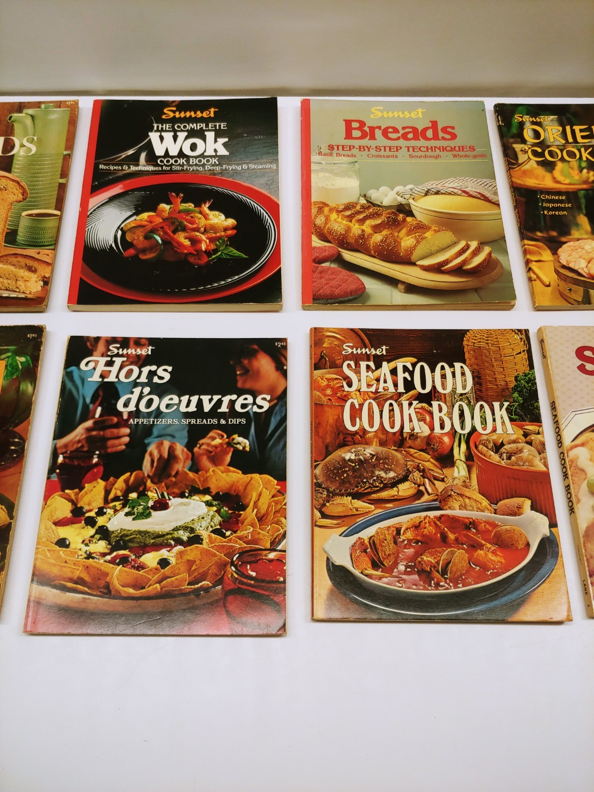 11x SUNSET Magazine COOKBOOKS Vintage Recipes Cookies Wok Breads Seafood…
