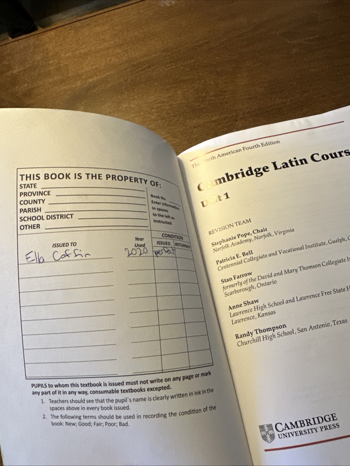 Cambridge Latin Course Unit 1 Patricia Bell, Anne Shaw GOOD NO WRITING ON TEXT