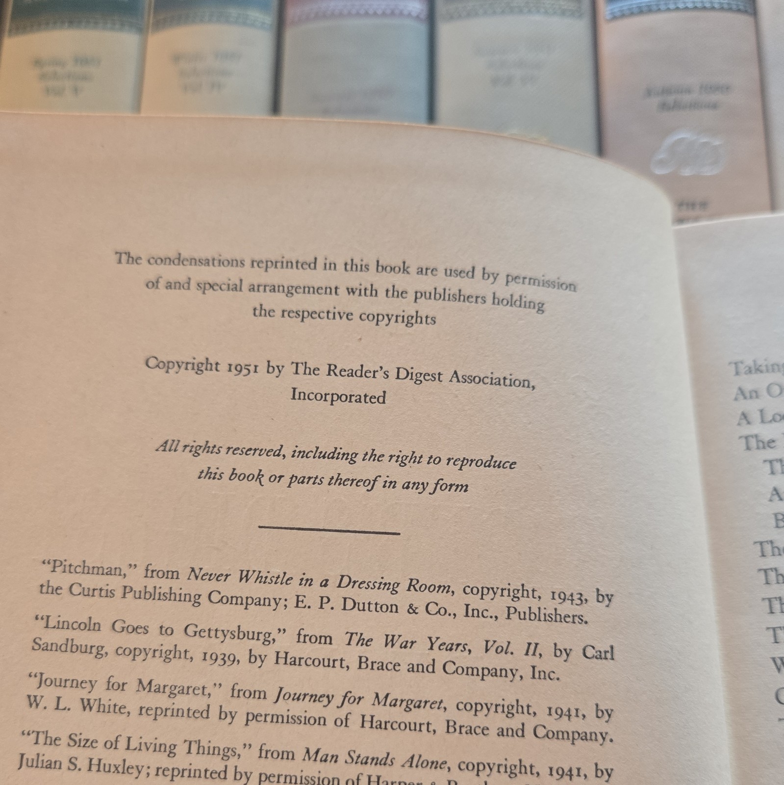 Reader’s Digest Condensed Books Hardcover Cloth Bound Collection English 1951