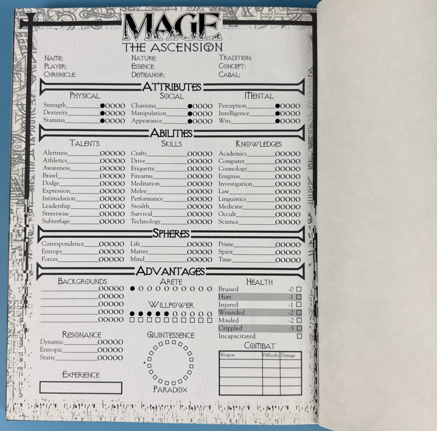 Mage: The Ascension – Rare Revised 3rd Edition Hardcover; Dierdre Brooks (2000)!