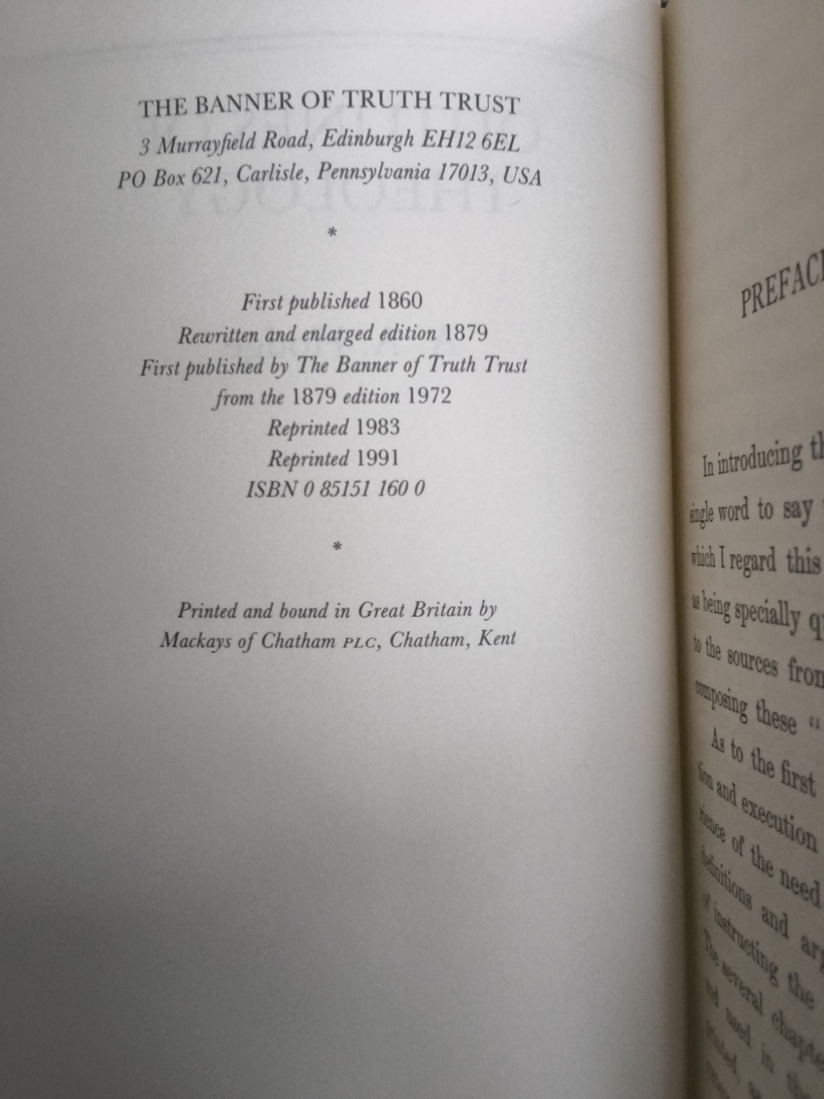 Outlines of Theology by A. A. Hodge Hardcover Banner of Truth Trust