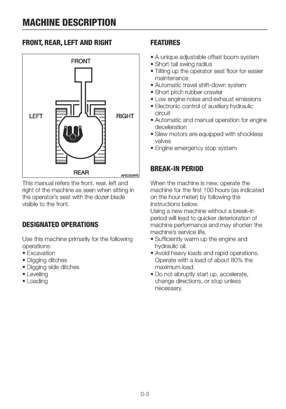 TAKEUCHI TB280FR EXCAVATOR OPERATORS MANUAL EXTRA-DUTY SPIRAL SECURED, TOUGH FRO