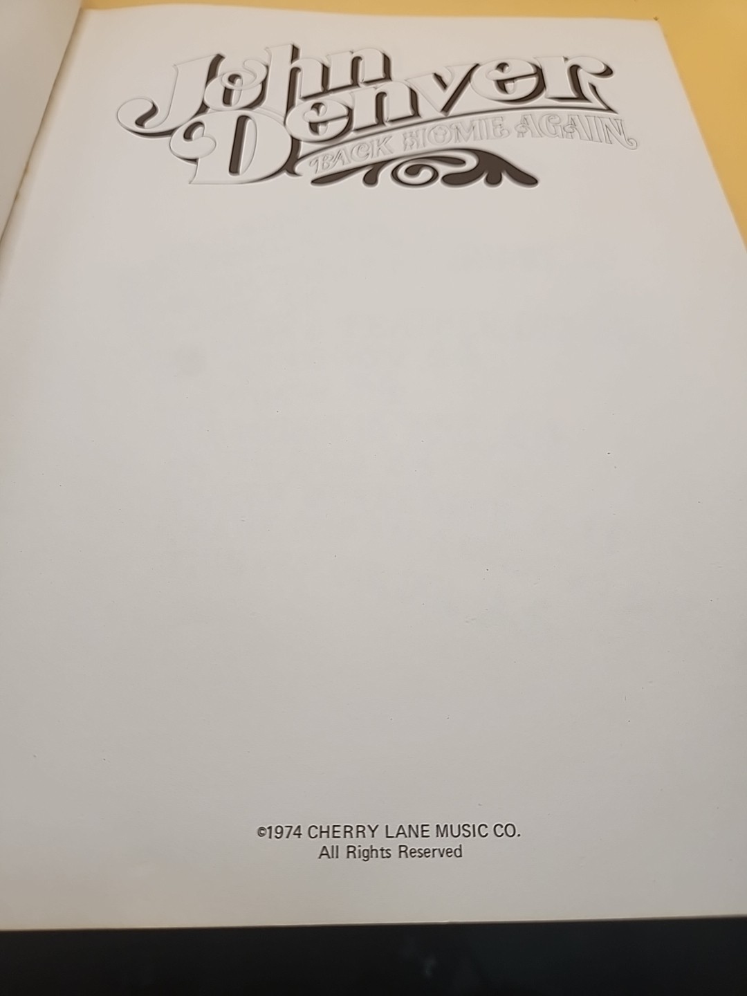 “JOHN DENVER, BACK HOME AGAIN” 1974, Paperback Music Book songs photos, 61 pages