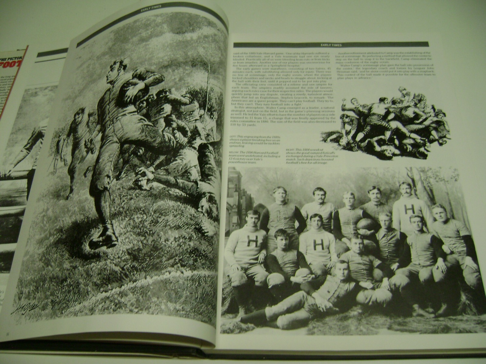 Huge 1987 Hardcover Book THE PICTORIAL HISTORY OF FOOTBALL,420 Pages Many Photos