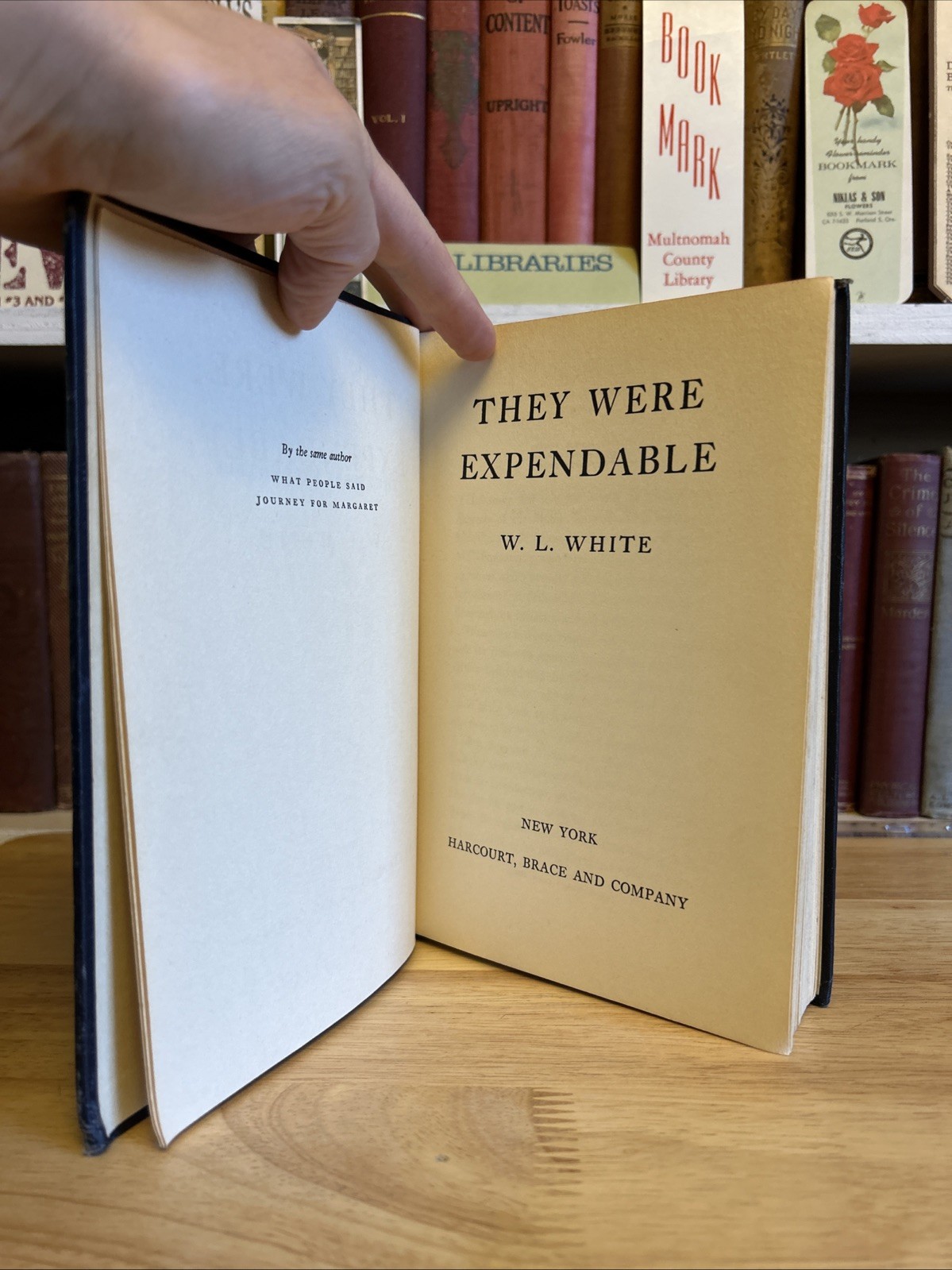They Were Expendable: 1942 Harcourt, Brace And Company HC by W. L. White