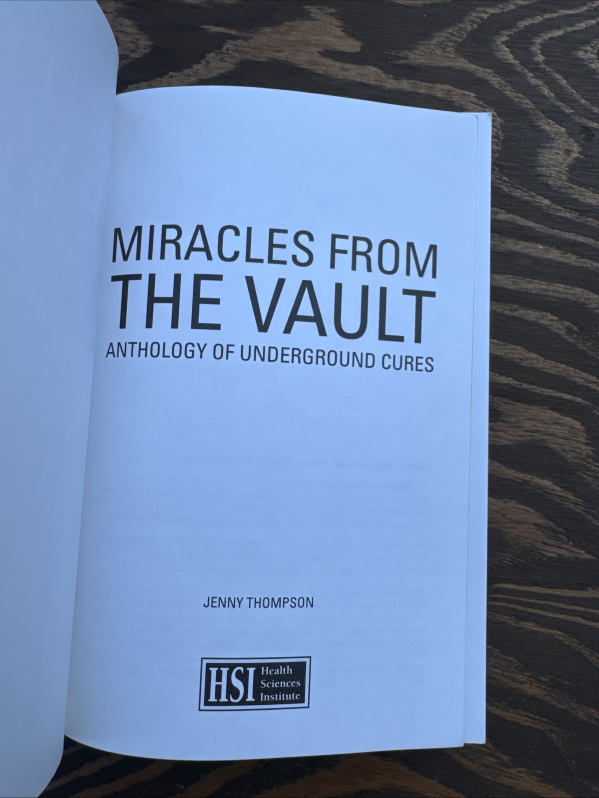 Miracles from the Vault: Anthology of Underground Cures by Jenny Thompson PB HSI