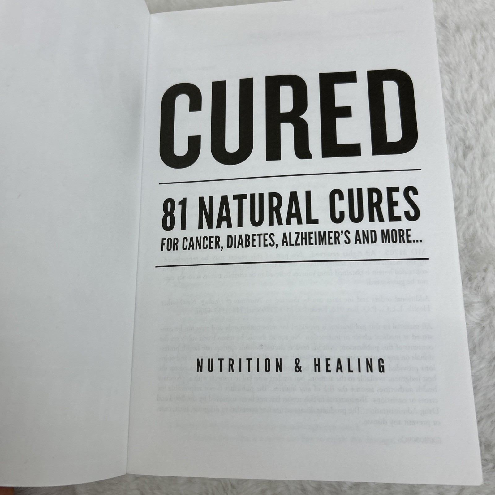 CURED – 81 Natural Cures Paperback Nutrition and Healing 2018