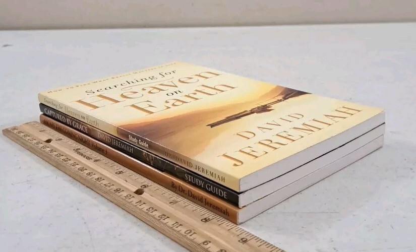 Lot of 3 David Jeremiah Books-Study/Devotional/Reference-Heaven- Grace-Revelatio