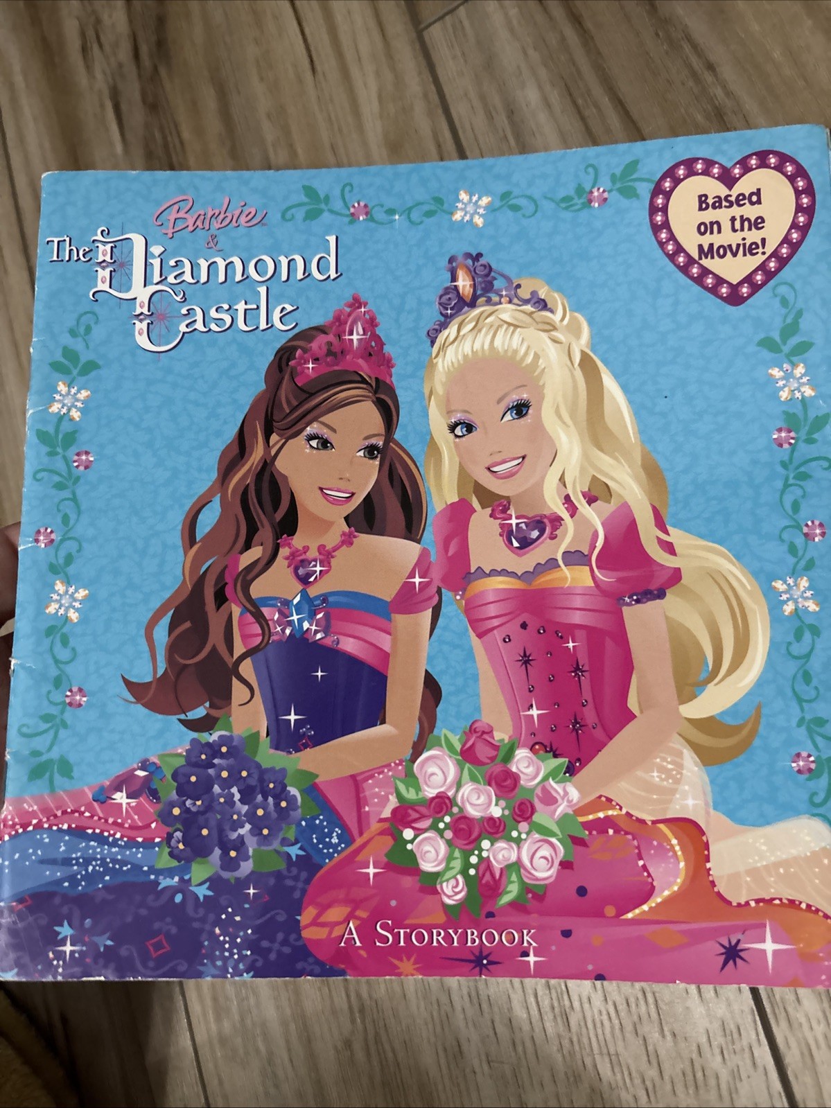 4 Barbie Book Lot PB, Island Princess, 12 Dancing Princesses Diamond Castle