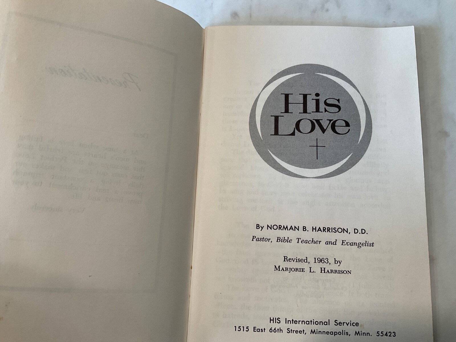 2 His Love and His Peace by Norman Harrison Booklets
