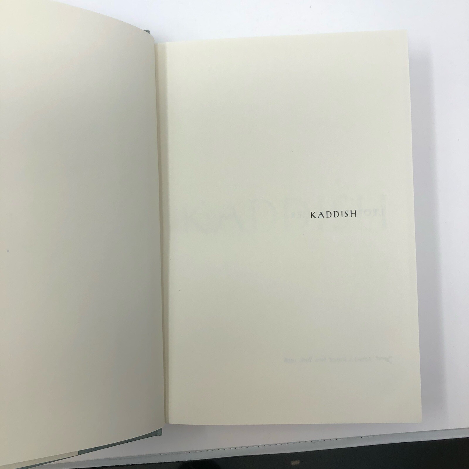 Kaddish – Hardcover By Wieseltier, Leon – First Edition GOOD