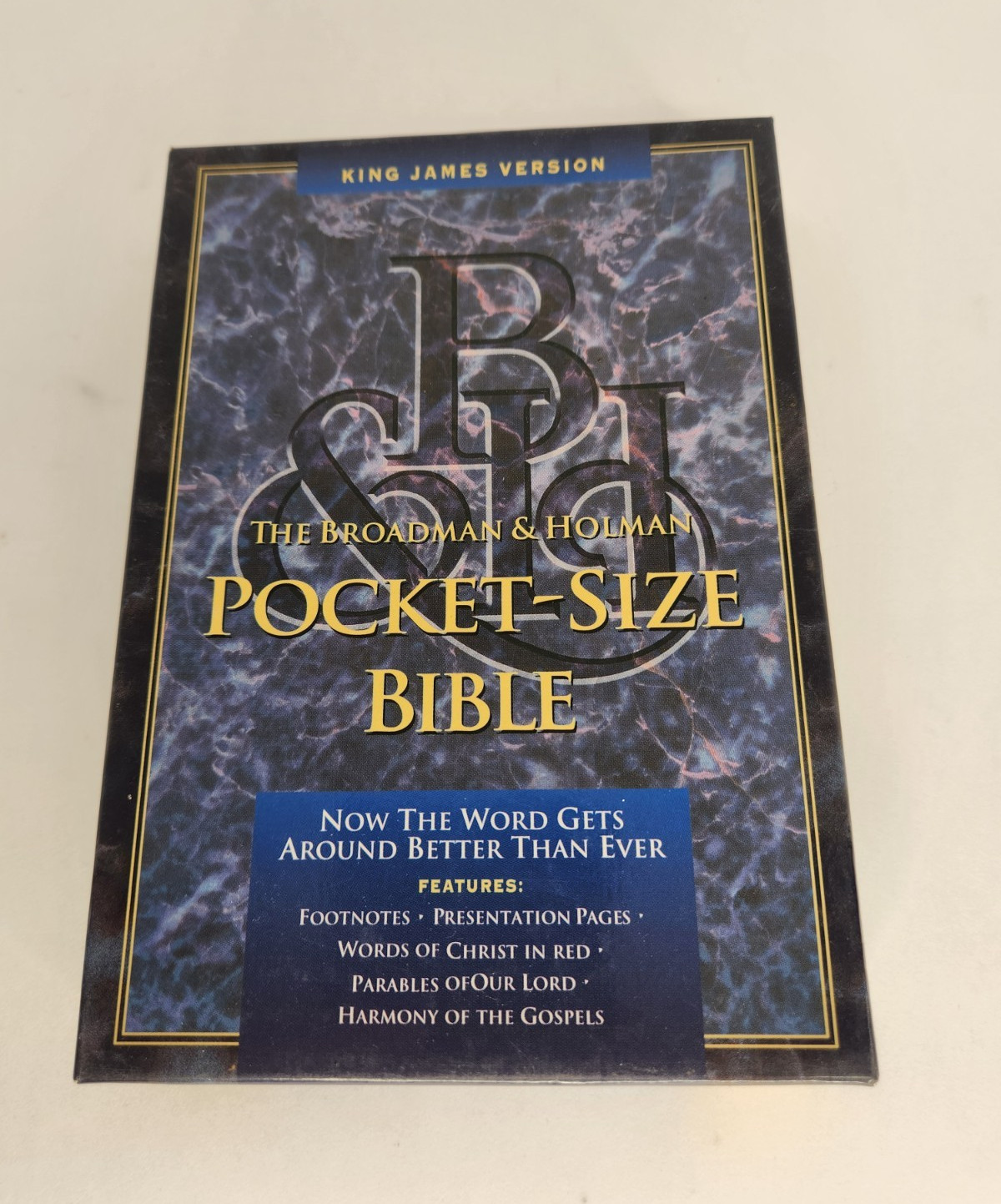 Broadman & Holman Pocket-Size Bible KJV Black Bonded Leather Bound English 1996