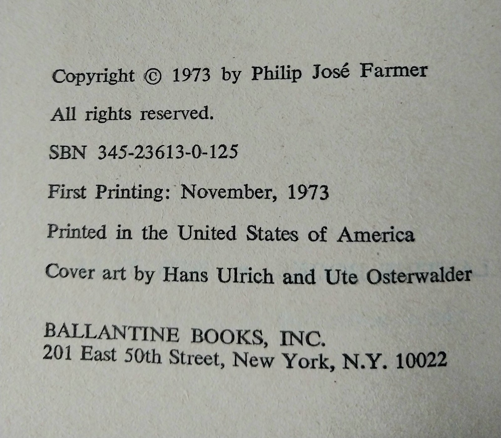 Philip Jose Farmer – Traitor to the Living – Ballantine First Printing 1973