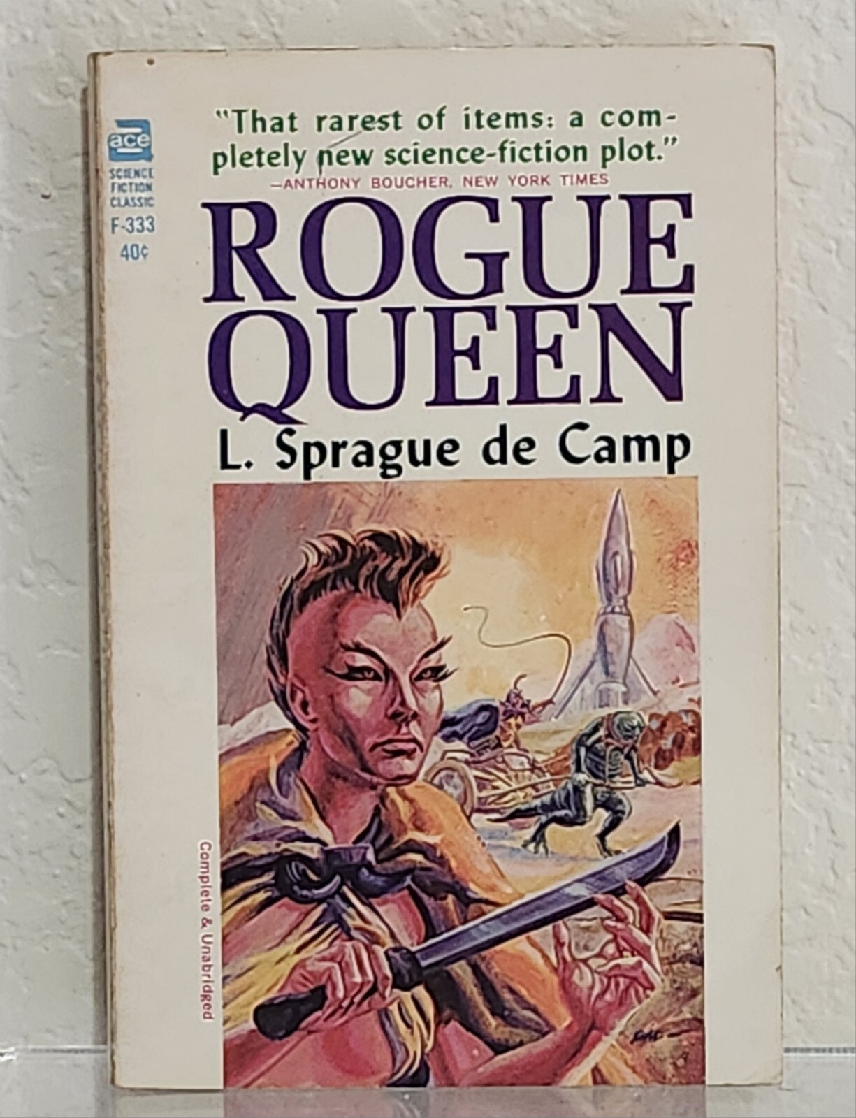 1951 ACE Paperback ROGUE QUEEN by L. Sprague de Camp Vintage Space Sci Fi Book