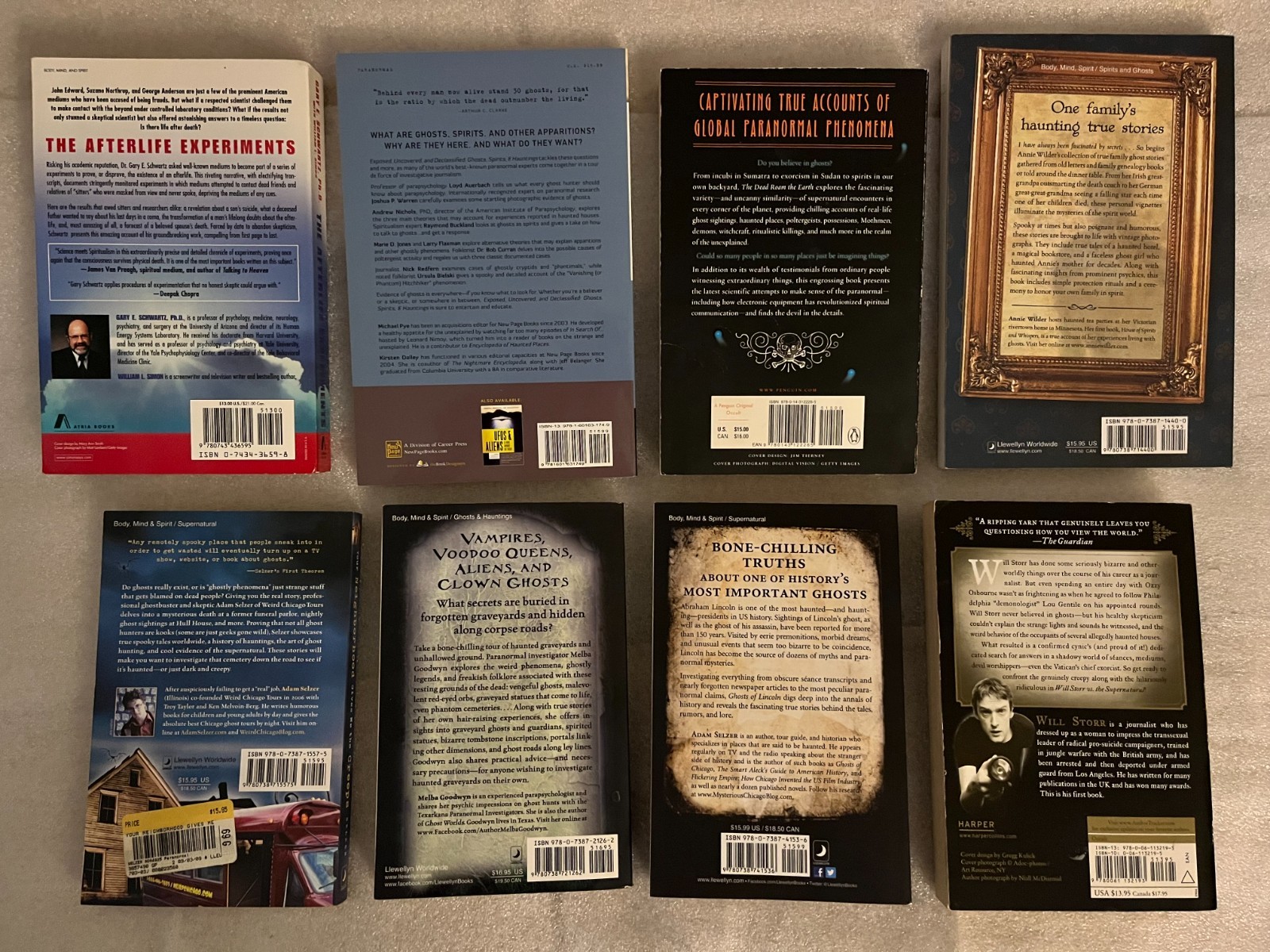 Lot of 8 Books Paranormal Ghosts Unexplained Occult Phenomena Hauntings Spirits