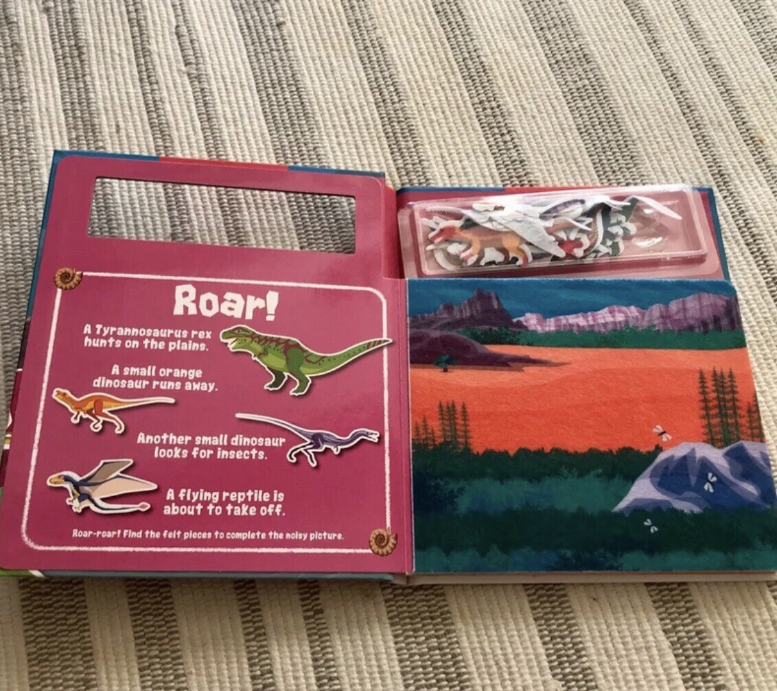 Play Felt Roarsome Dinosaurs! by Amber Lily (2020, Hardcover) – New!