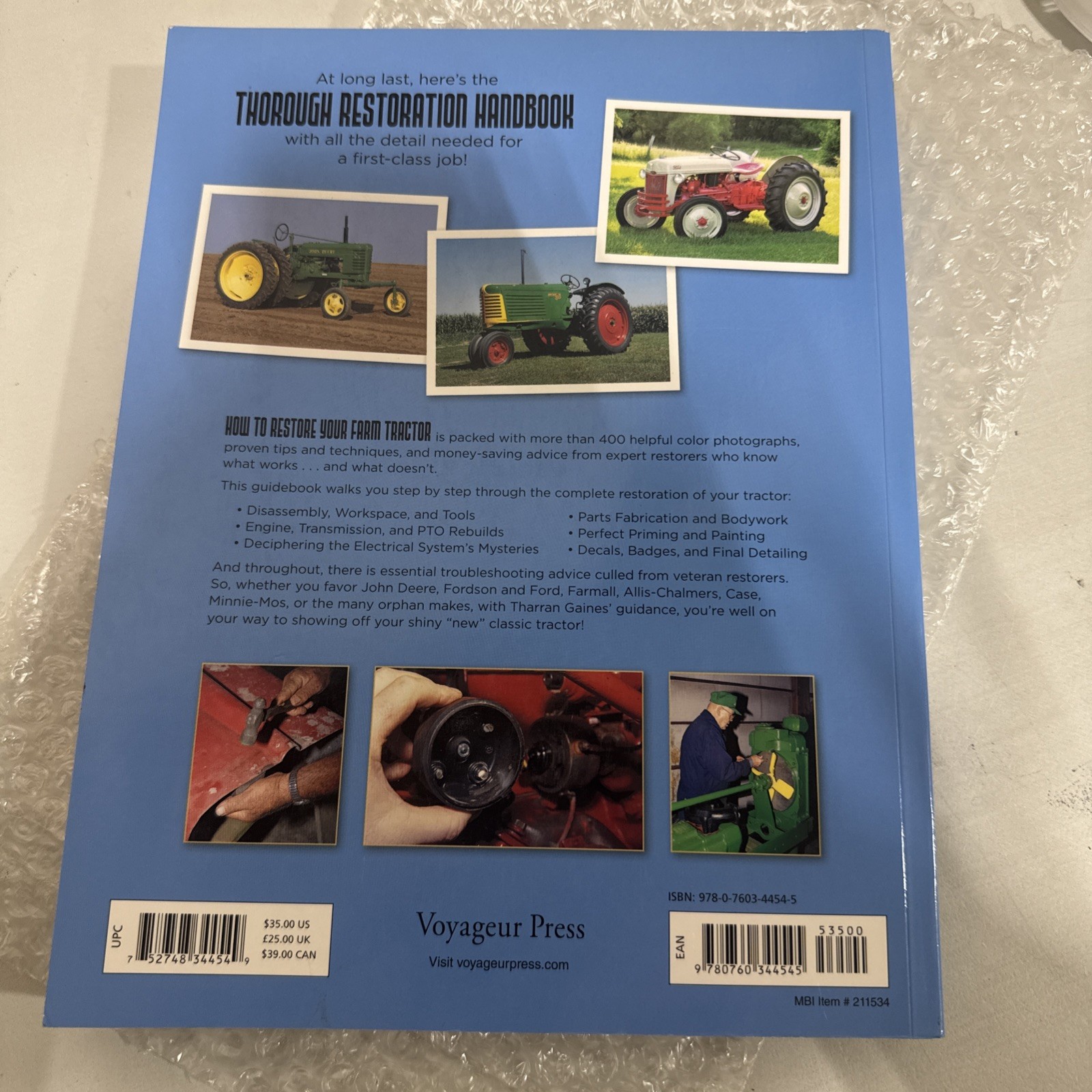 How To Restore Your Farm Tractor 2013 Papaerback 250 Pages With Pictures / AN2
