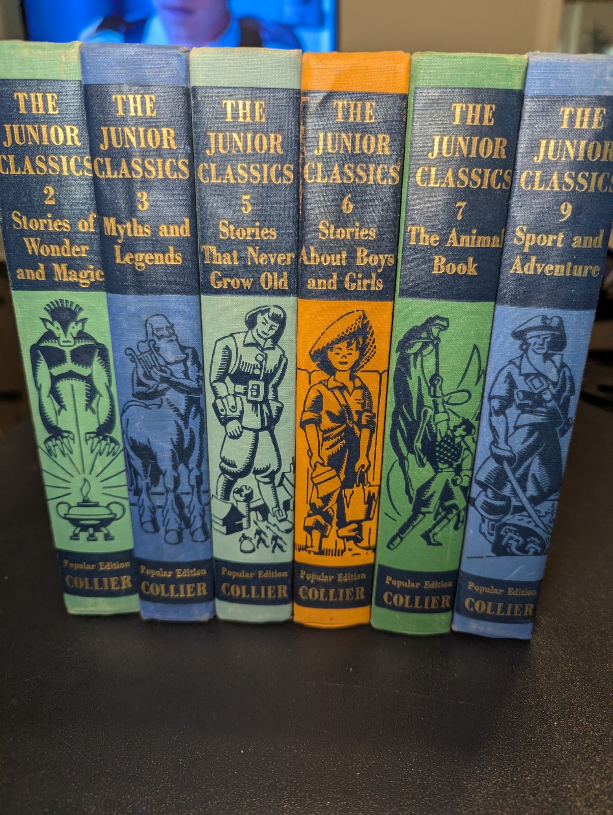 Lot of 6 Collier’s Junior Classics Young Folks Shelf of Books 1959 2,3,5,6,7 & 9