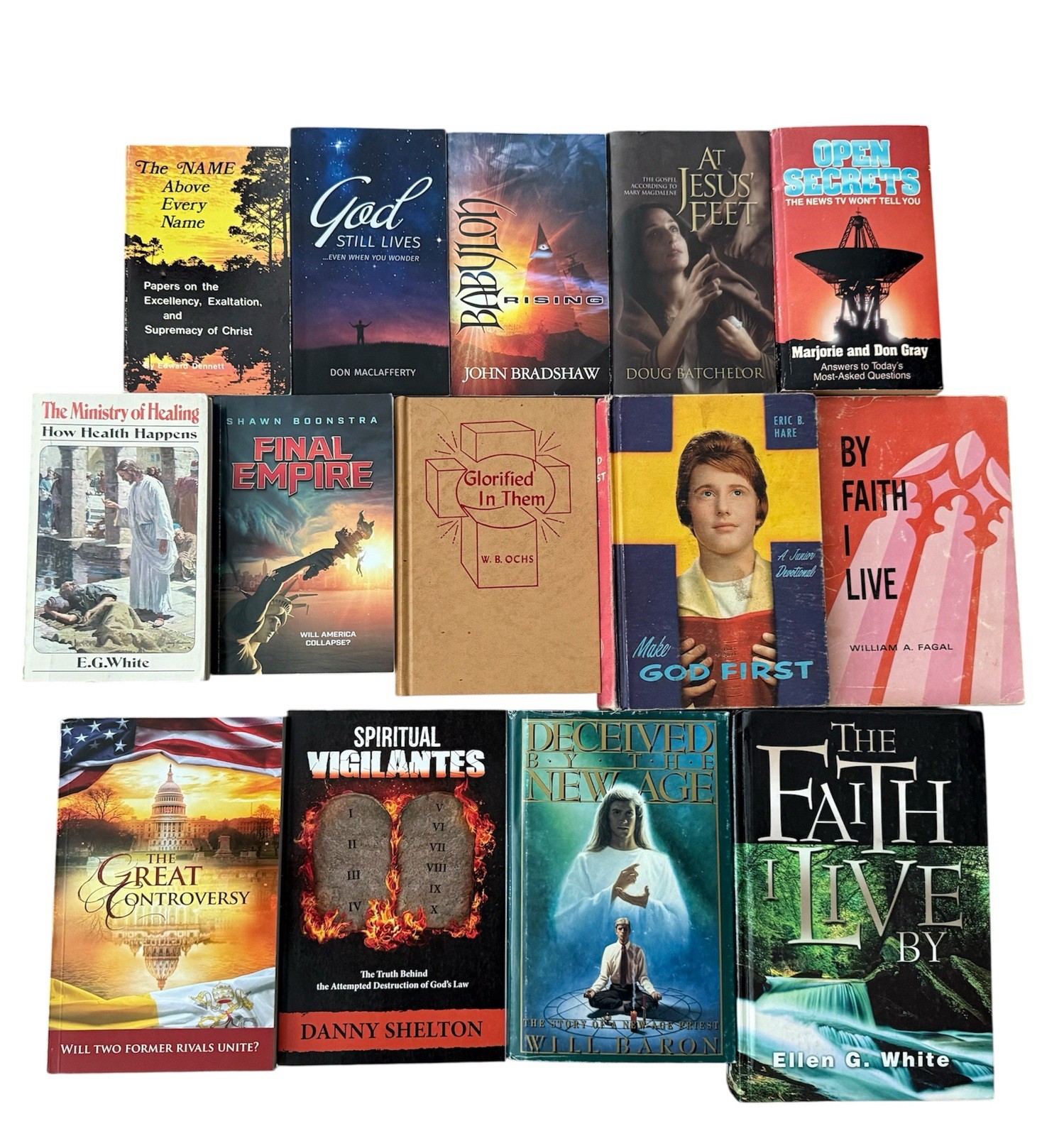 Lot of 14 Assorted Christian Books Inspirational Reading Instant Library