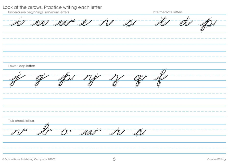 Cursive Workbook Writing Handwriting Practice Tracing Letters Ages 8 to 10 – NEW