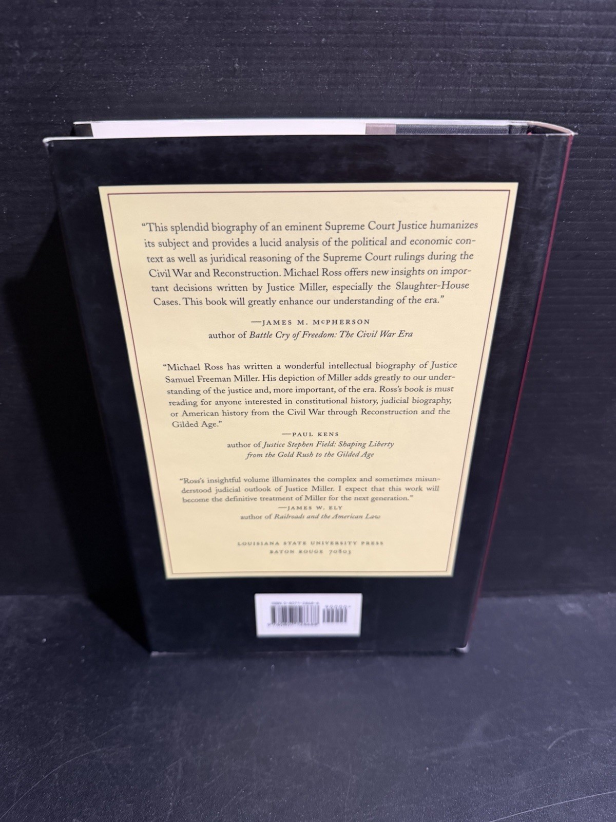 1st/1st JUSTICE OF SHATTERED DREAMS: SAMUEL FREEMAN MILLER… Michael A Ross HC DJ