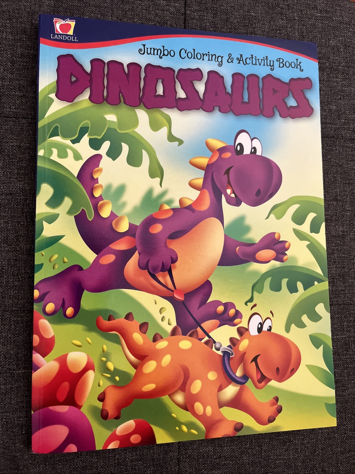 Dinosaur Jumbo Coloring & Activity Book Puzzles Games & Dinosaurs To Color