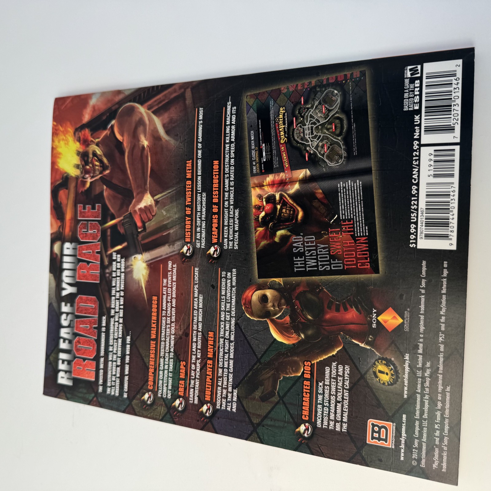 Twisted Metal PS3 Strategy Guide Playstation 3 Video Game Book Sony 2012
