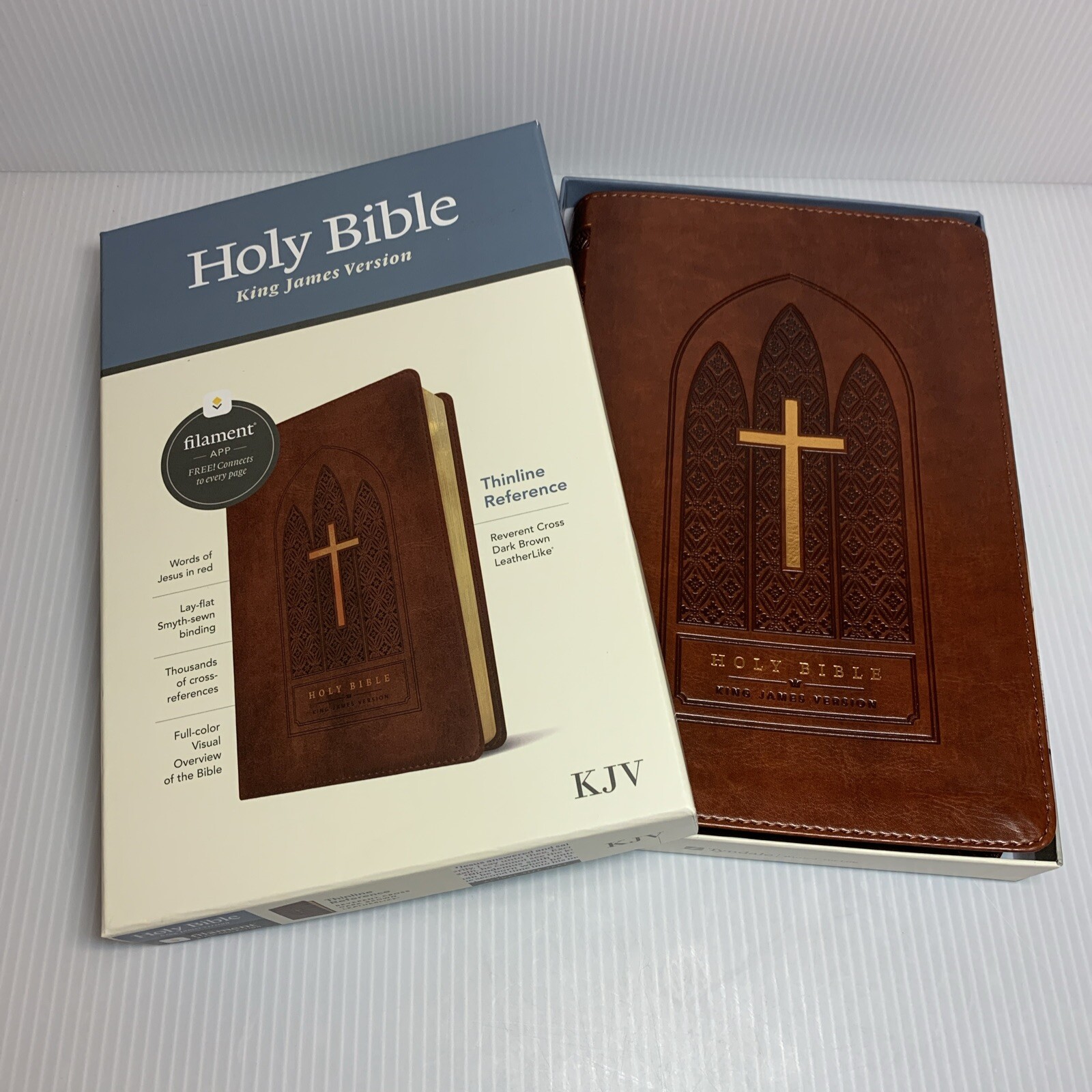 KJV Thinline Reference Bible, Filament-Enabled Edition, Red Letter, LeatherLike