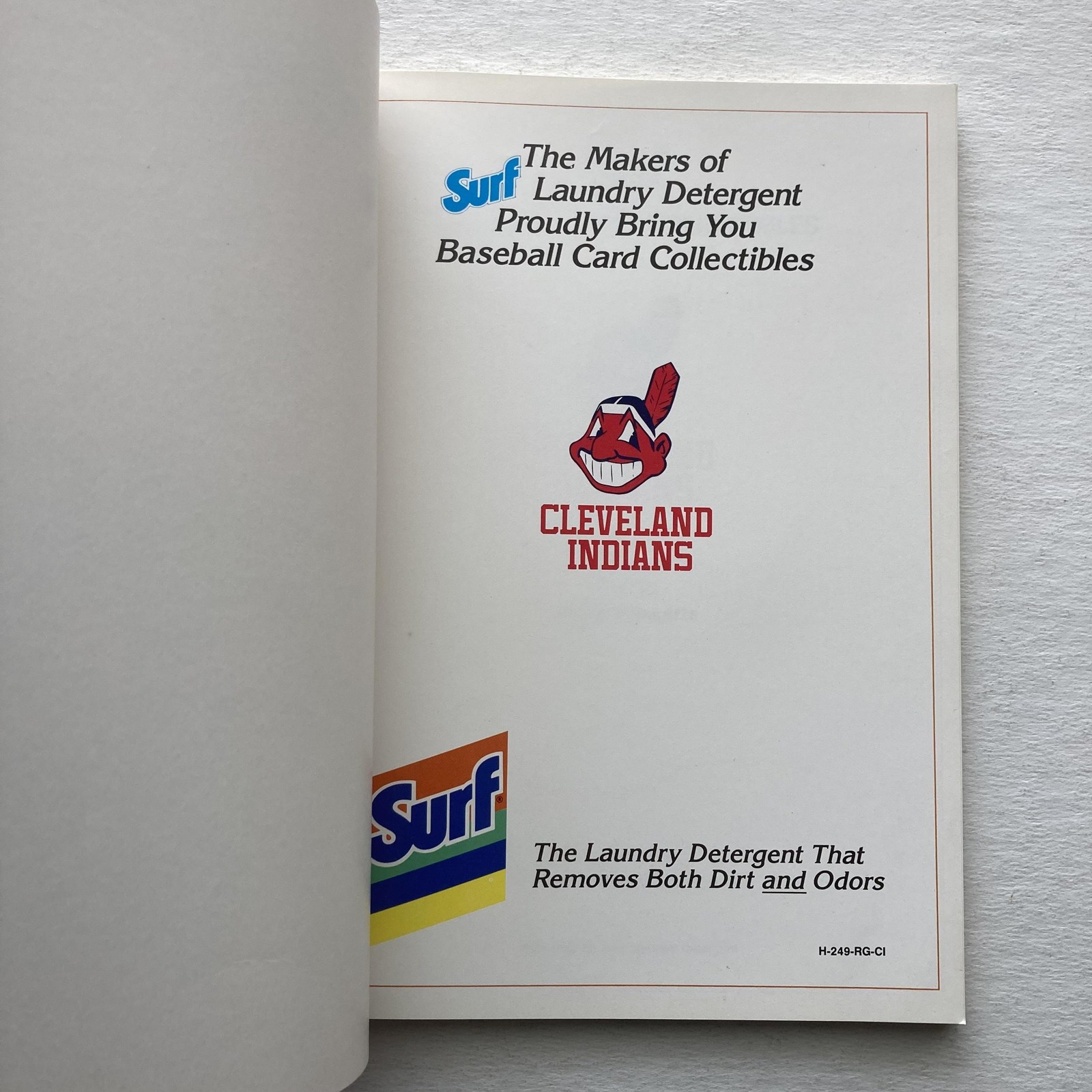 Vintage 1988 Baseball Card Collectibles Cleveland Indians Schwartz Surf PB