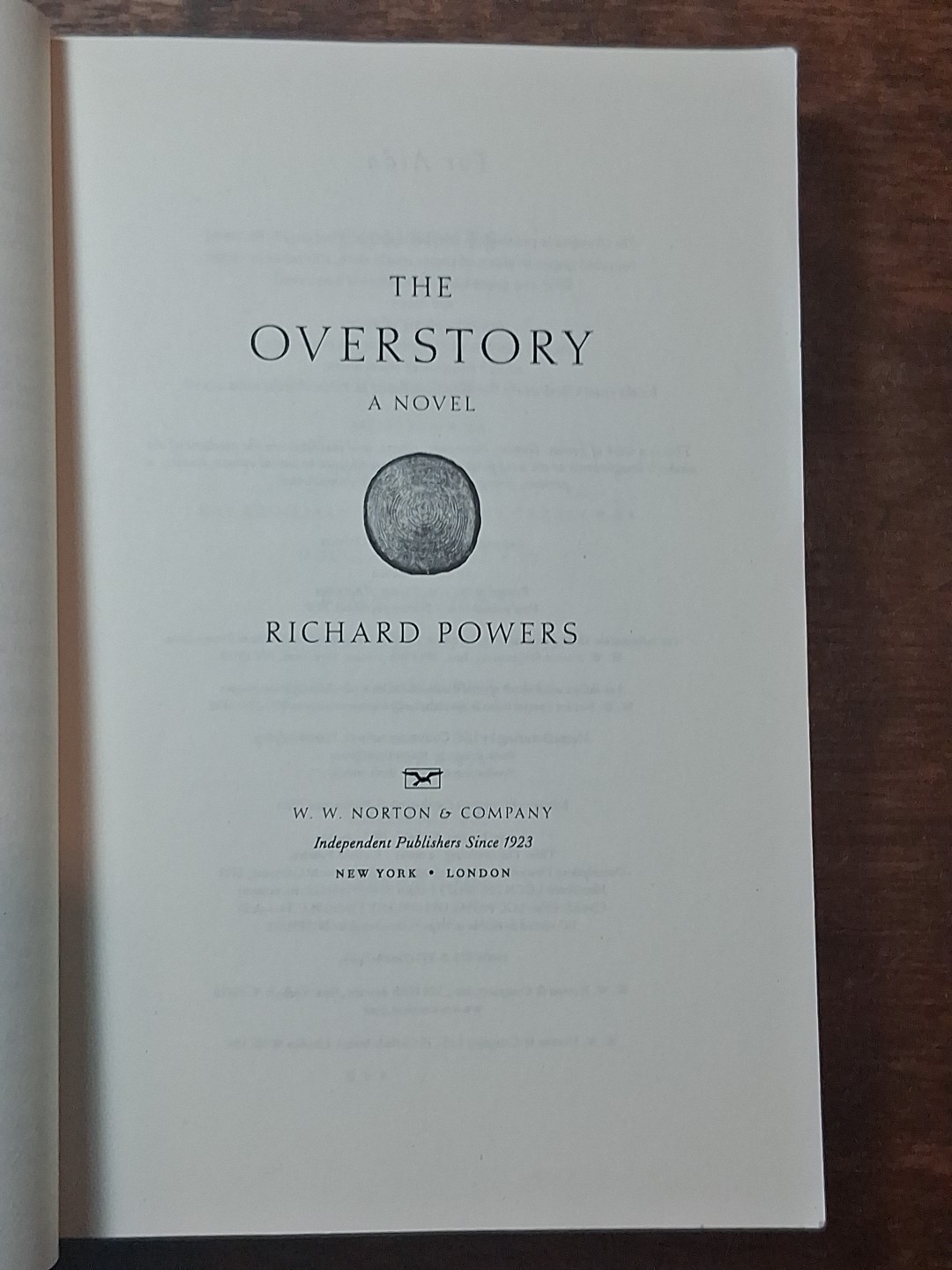 The Overstory Trade Paperback Book by Richard Powers 2018 Novel