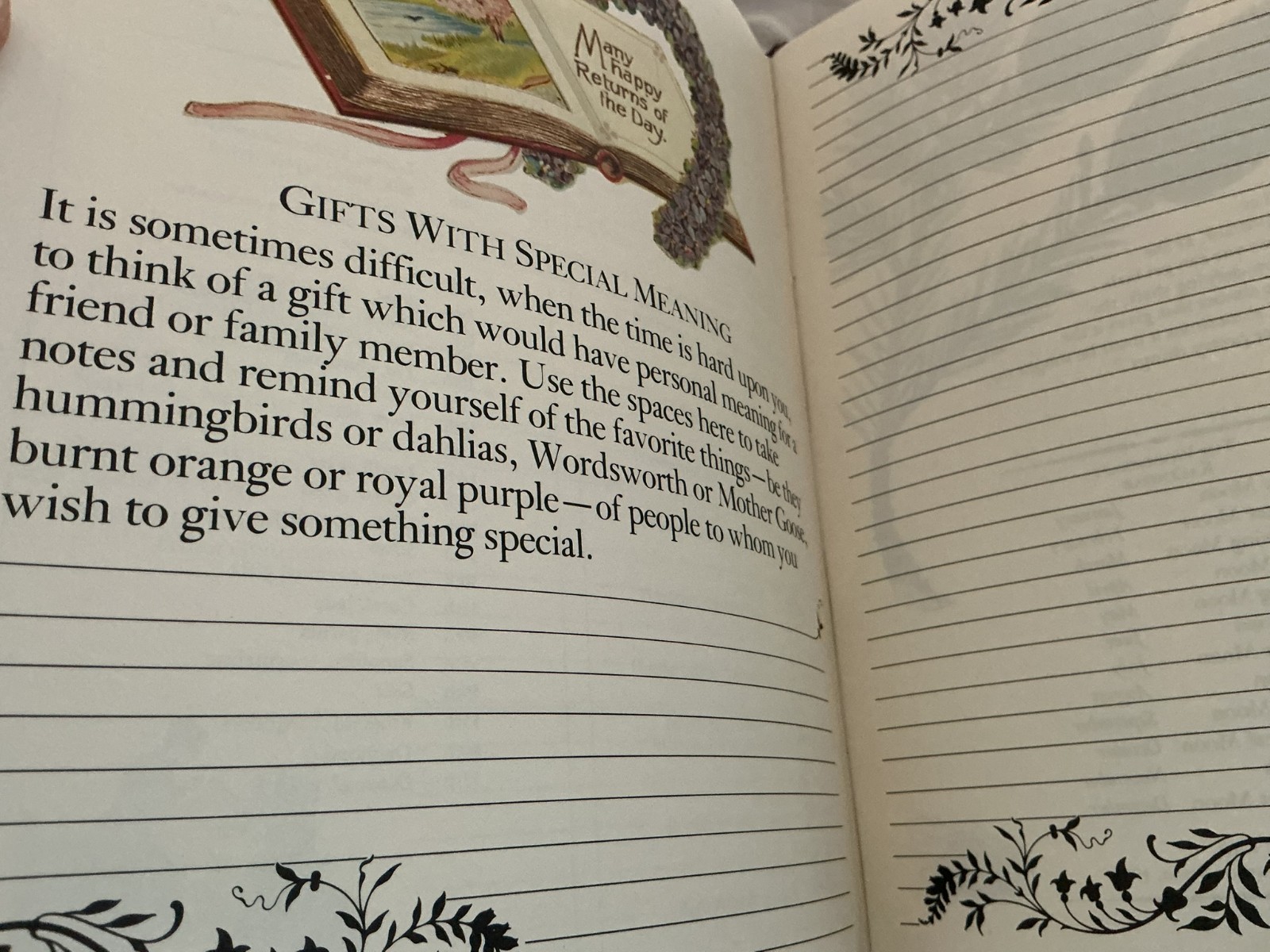 An Old Fashioned Keepbook A Birthday Book Dates to Remember Forever Unused