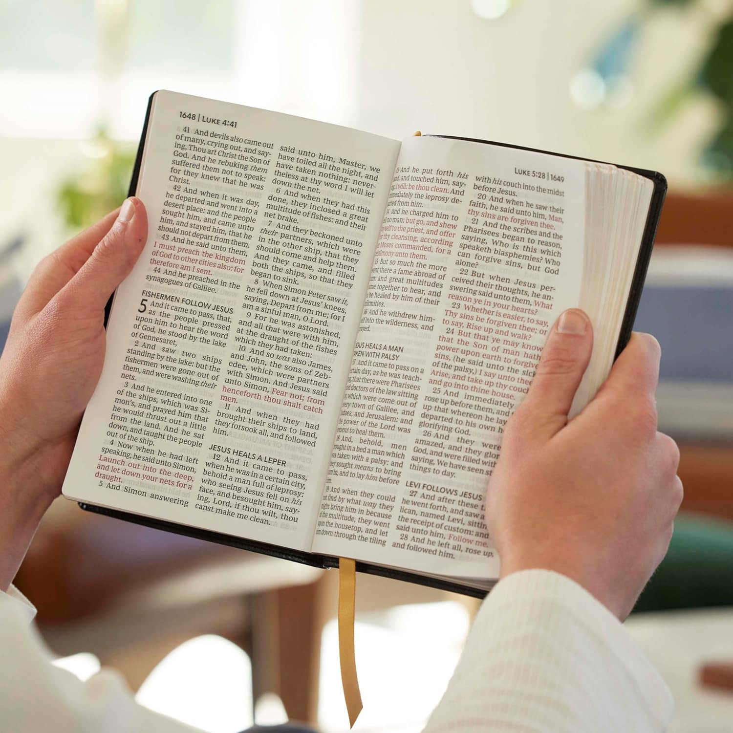 KJV Holy Bible: Personal Size Giant Print, Brown Leathersoft, Red Letter,…