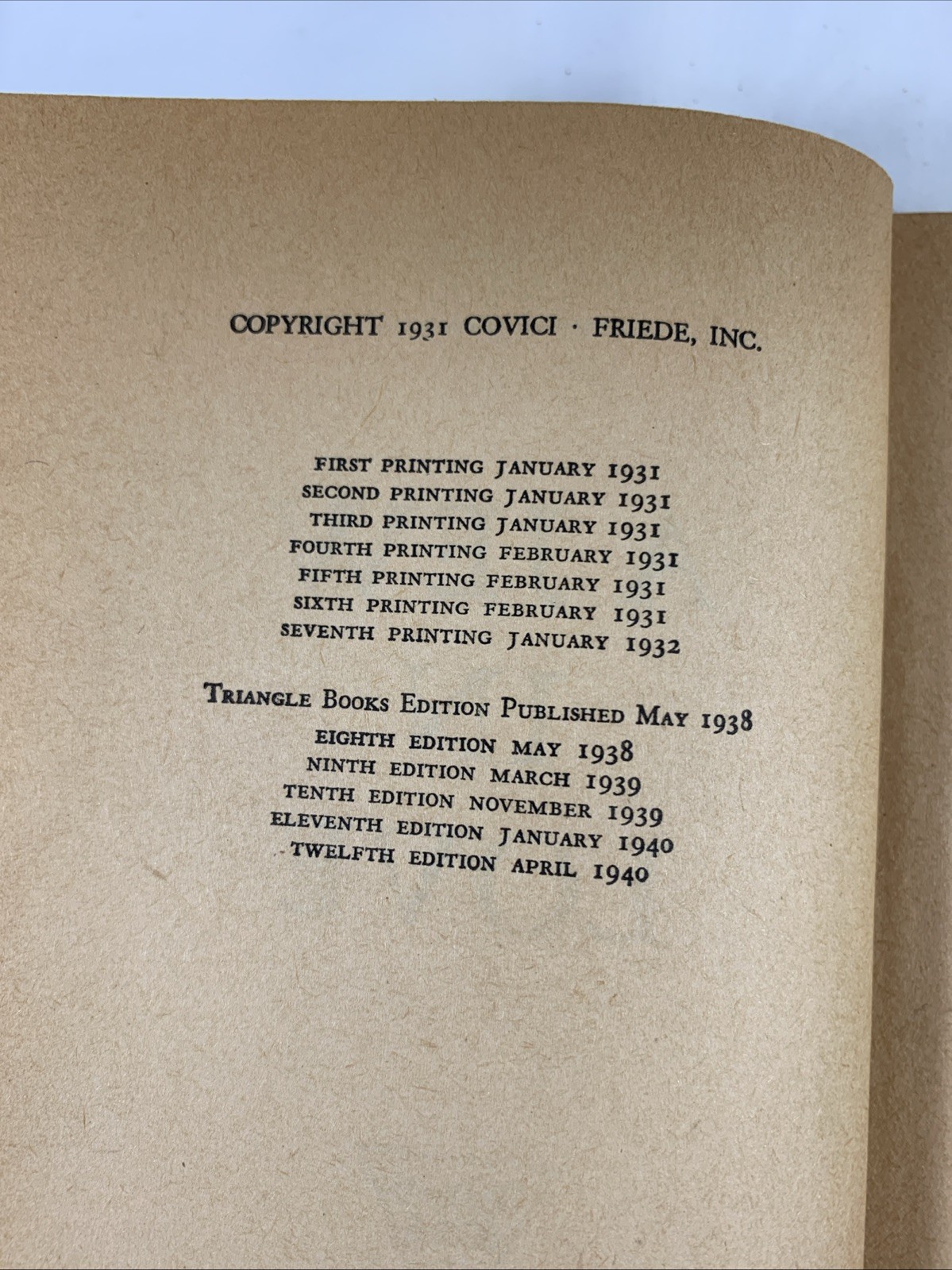 1940 A Jew in Love by Ben Hecht 12th Edition