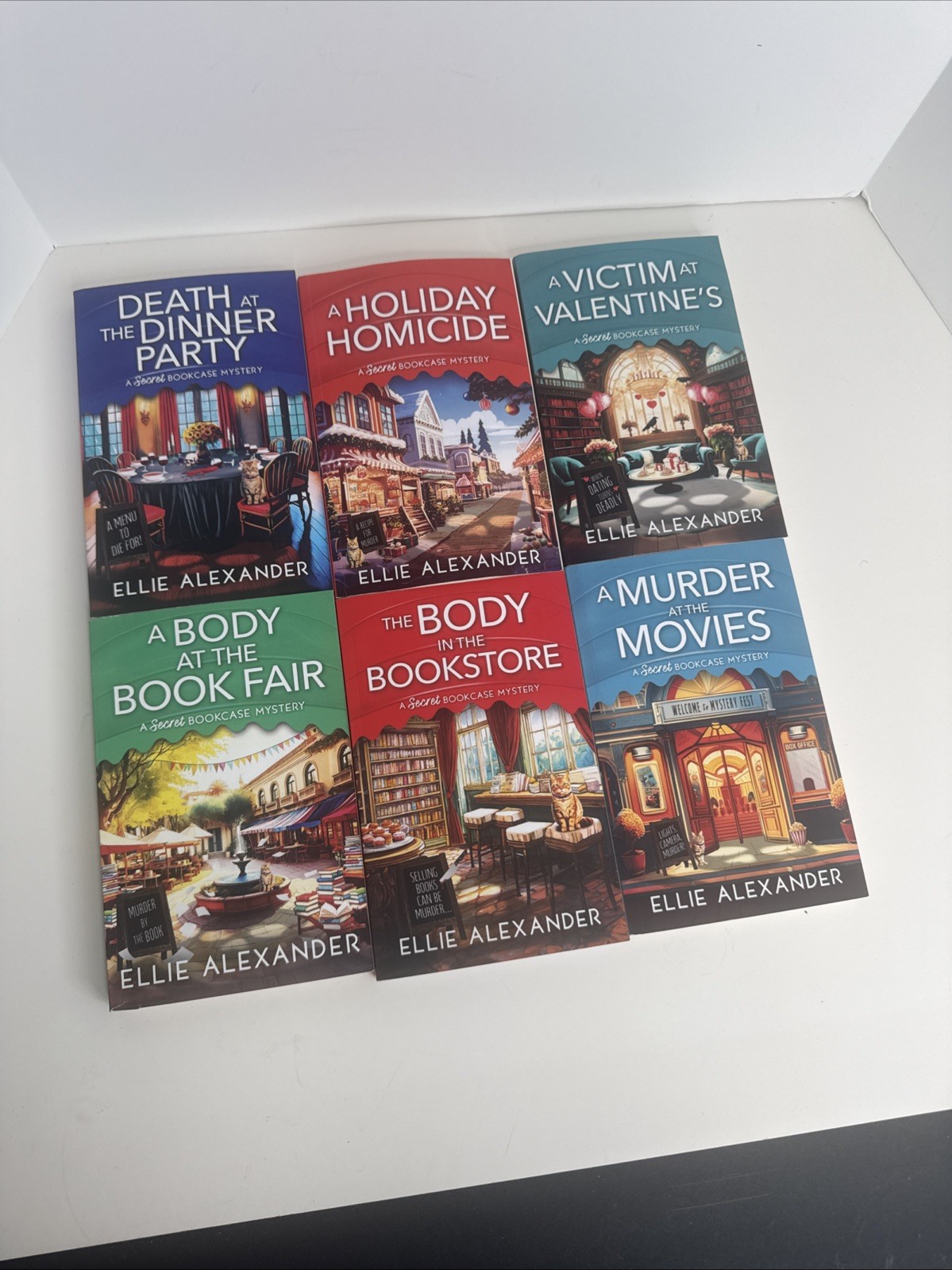Lot of 6 Ellie Alexander SECRET BOOKCASE MYSTERY Book Lot Paperback Rare