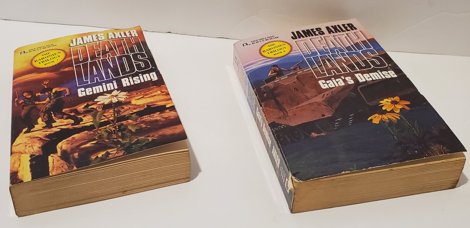 Vintage 1999 Lot Of 2 James Axler 1st Edition Books Gaia’s Demise Gemini Rising