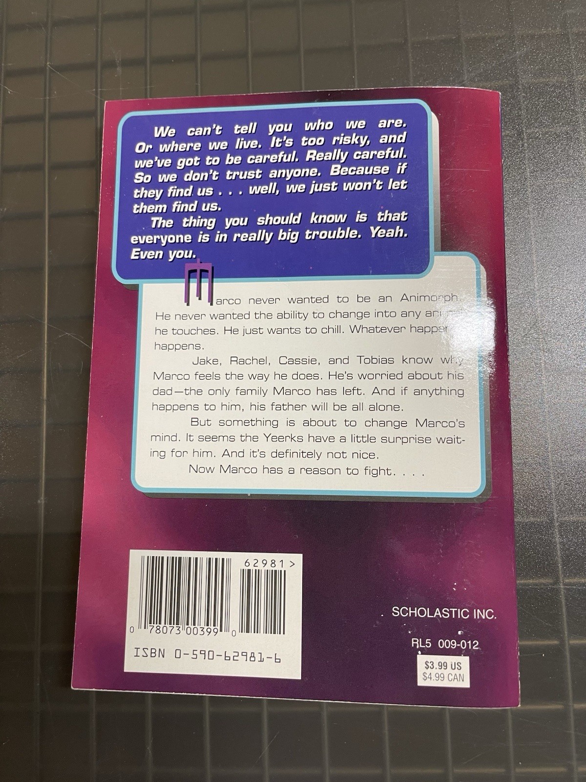 Animorphs Books 1-5 (1,2,3,4,5) Book Lot SET K.A. Applegate 1st Ed. Scholastic