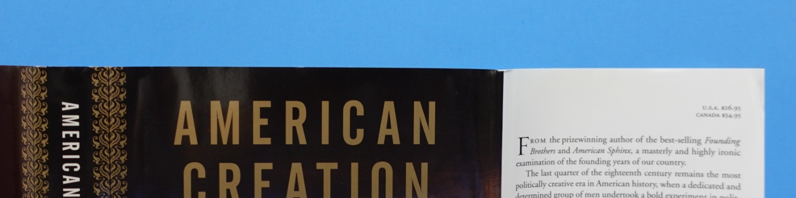 AMERICAN CREATION BY JOSEPH J. ELLIS, SIGNED