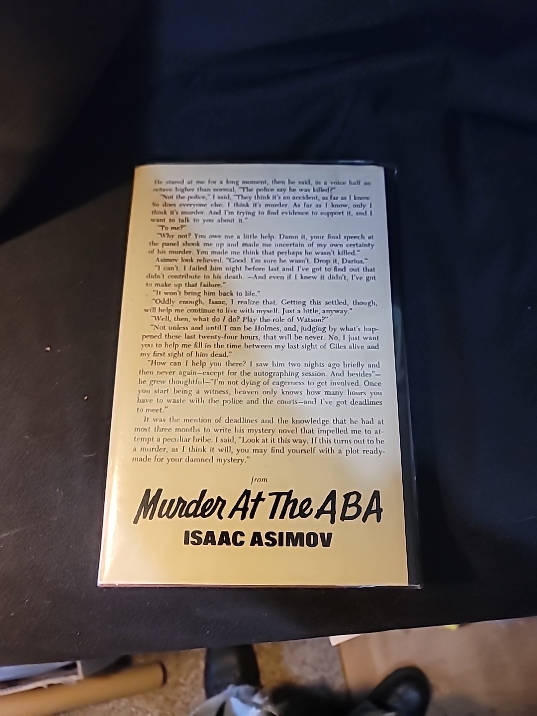 Isaac Asimov 1st Ed 1976 Murder At The ABA Harlan Ellison Intro Detective HC