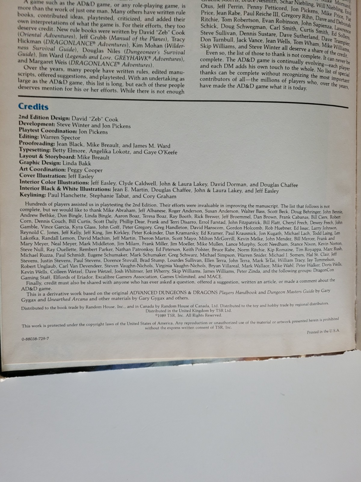 TSR 2E AD&D Advanced Dungeons & Dragons Dungeon Master’s Guide 2nd Edition