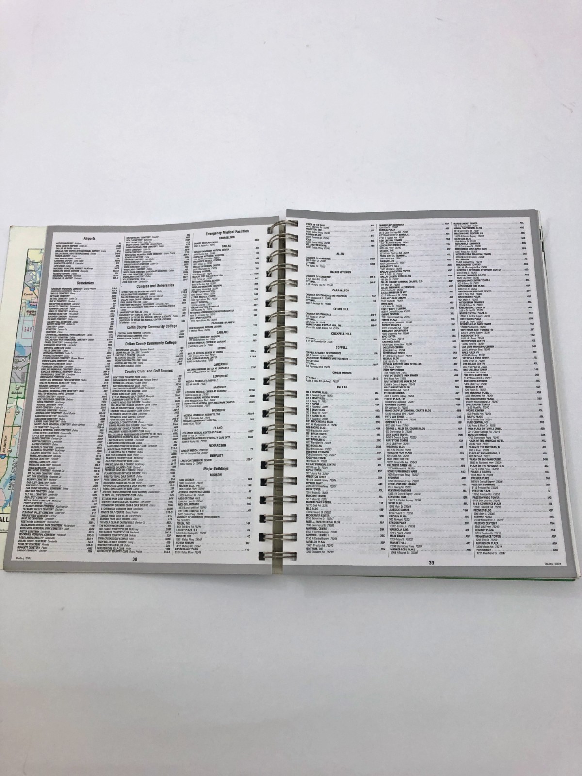 MAPSCO 2001 Dallas Street Guide & Directory 11×8.5 Inches Spiral Bound