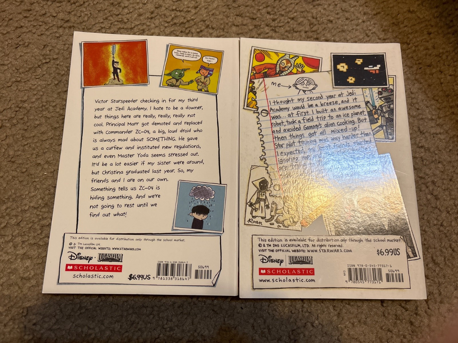 Star Wars Jedi Academy Series 2 Books Collection Set Jeffrey Brown Paperback
