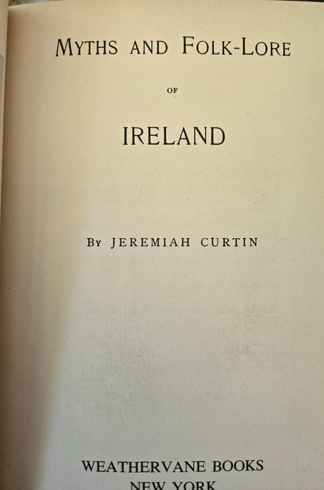 Myths and Folk-Lore of Ireland by Jeremiah Curtin, 1975, HC/DJ